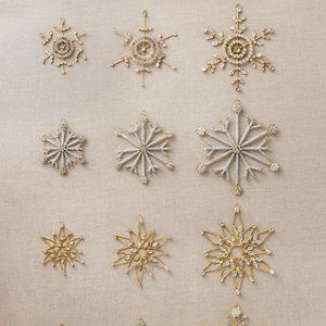 BRAND NEW Balsam Hill Antique Snowflake Ornament Sets (2 sets of 12)
